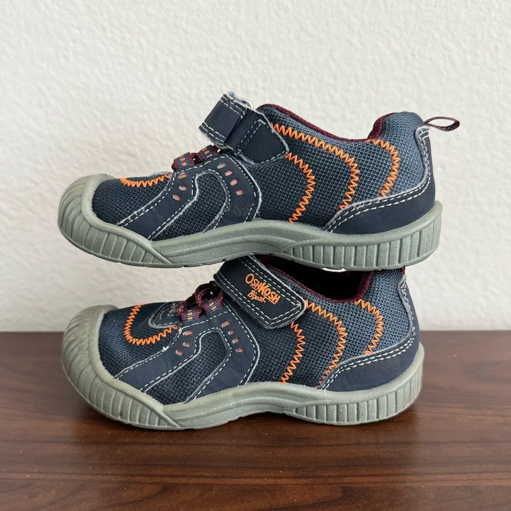 OshKosh B'gosh Kids Navy and Orange Sneakers